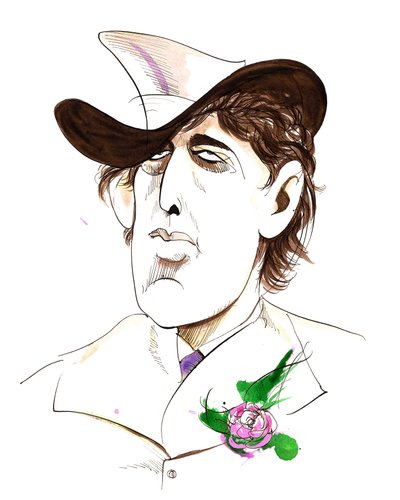 Oscar Wilde - caricatura dello scrittore irlandese (1854-1900) da Neale Osborne